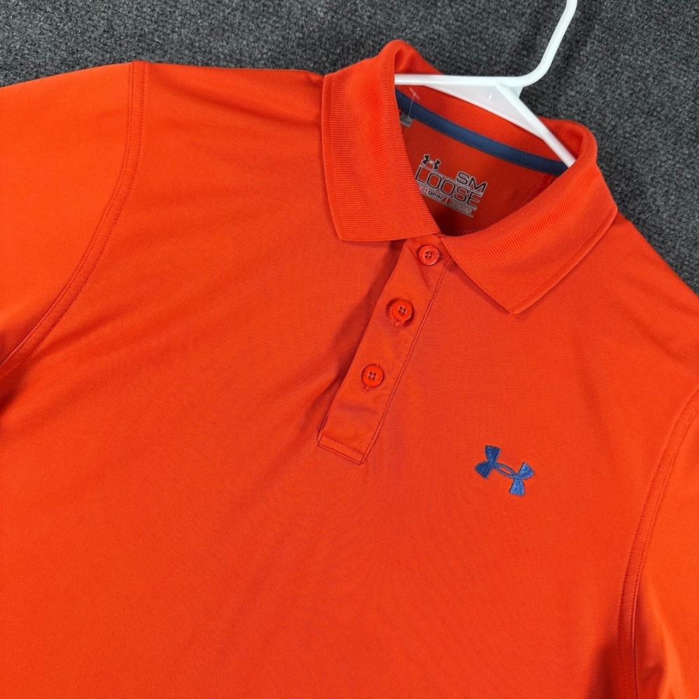 Under Armour Polo Shirt Mens SM Small HeatGear Loose Fit Short‎ Sleeve Golf
